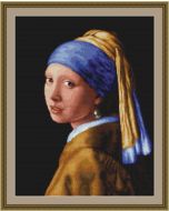 Borduurpakket meisje met de parel Johannes Vermeer  van Luca-s