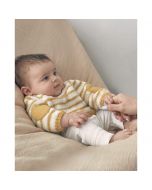 Phildar gestreept baby vestje breien van Phil Ecolaine (200, m20)