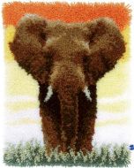 knooppakket knoopkleed olifant op de savanne II van Vervaco pn-0150518 om te knopen