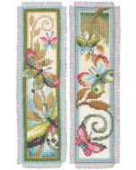 Vervaco borduurpakket 2 boekenleggers decoratieve vlinders pn-0155949