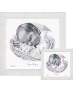 Vervaco borduurpakket geboortetegel slapende baby borduren pn-0169612