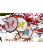 Vervaco borduurpakket vlinders met borduurring pn-0178195 voorbedrukt borduren