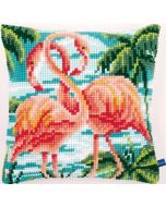 Borduurpakket Flamingo's vervaco pn-0155019 kruissteekkussen