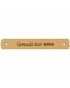 Durable leren label 'made with love' 
