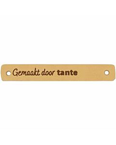 Durable leren label 'made with love' 