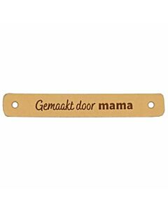 Durable leren label 'made with love' 