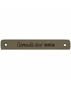 Durable leren label 'made with love' 