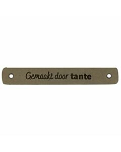Durable leren label 'made with love' 