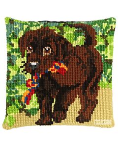 Pako borduurkussenpakket grappige puppy 003.298 voorbedrukt