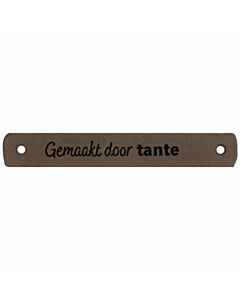 Durable leren label 'made with love' 