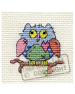 Mouseloft borduurpakket kleurrijke uil 004-K03 telpatroon