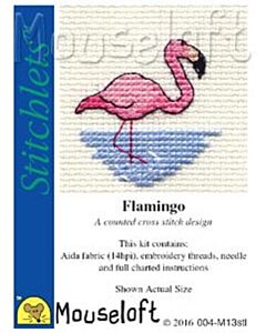 Mouseloft borduurpakket flamingo 004-M13 telpatroon