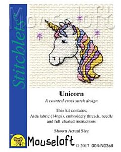 Mouseloft borduurpakket eenhoorn 004-N03 telpatroon