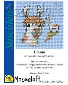 Mouseloft borduurpakket lama 004-N05 telpatroon