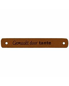 Durable leren label 'made with love' 