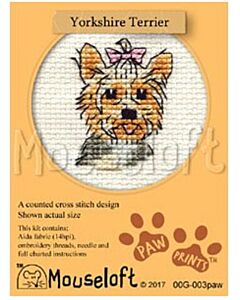 Mouseloft borduurpakket yorkshire terriër 00G-003 telpatroon