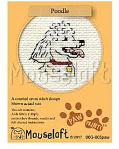 Mouseloft borduurpakket poedel 00G-005 telpatroon