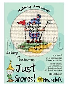 Mouseloft borduurpakket kabouter op de golfbaan 00H-002 telpatroon