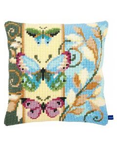 Borduurpakket kruissteekkussen Decoratieve vlinders van vervaco pn-0154716