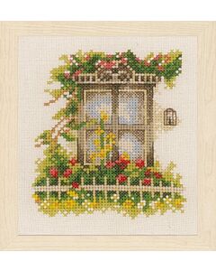 Borduurpakket Raam met bloembak van Lanarte om te borduren pn-0162523