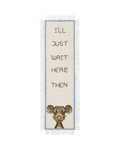 Permin borduurpakket boekenlegger I´ll just wait here 05-4350 telpatroon