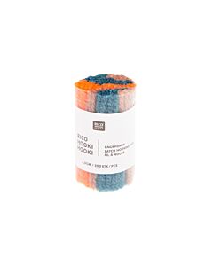 Rico design hooki hooki knoopgaren 6.5cm 100333 oranje/turquoise/oudroze