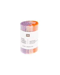 Rico design hooki hooki knoopgaren 6.5cm 100337 (oranje/beige/lila)