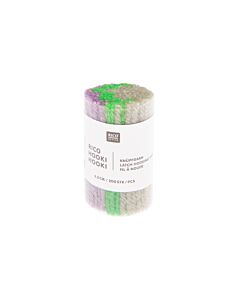 Rico design hooki hooki knoopgaren 6.5cm 100344 (beige-grijs/groen/lila