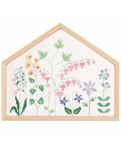 Rico Design borduurpakket bloemenweide 100532 telpatroon incl. frame