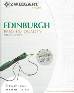 Linnen borduurstof Edinburgh 35counts kl 101 off white afm. 48x68cm Zweigart