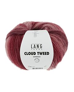 Lang Yarns Cloud Tweed kleur 9 (rood, gestippeld)