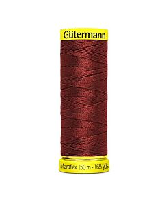 Gütermann Maraflex kleur 12 roodbruin is een elastisch naaigaren