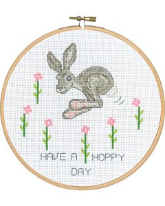 Permin borduurpakket have a hoppy day 13-4157 telpatroon incl. borduurring