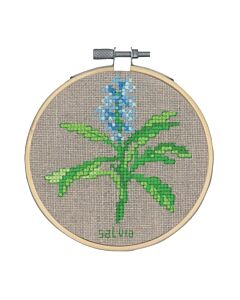 Borduurpakket Salie kruidenplant om te borduren incl borduurring Permin 13-0353