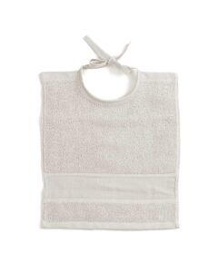 Rico Design beige baby slabbetje met aida rand 145023