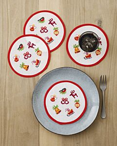 Permin borduurpakket 'kerst' onderzetters 4st. 15-3204 telpatroon