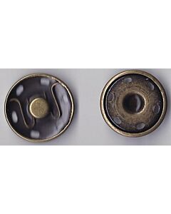 Naaibare drukknoop 30mm oud goud van eigen merk.