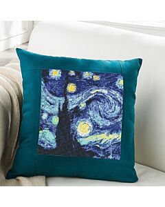Borduurpakket kussen Dutch Masters Van Gogh de sterrennacht   met telpatroon simy's studio