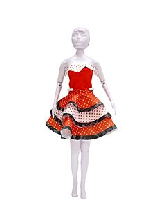 DressYourDoll Zelf Barbiekleren naaien Maggy Flamenco