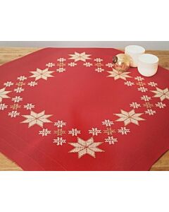 Rico Design borduurpakket kerstkleedje kerststerren 25903.00.46 