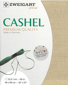 Zweigart linnen borduurstof Cashel 28counts/11,2 draden per cm kl. 309 zand