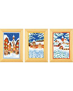 3 Borduurpakketten Winteravond om te borduren van vervaco pn-0155893