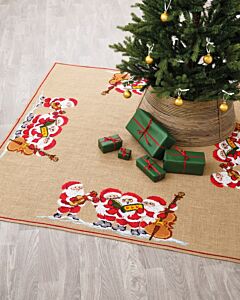 Permin borduurpakket kerstkleed Kerstmannen orkest 45-3221 telpatroon