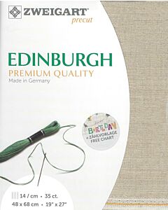 Linnen borduurstof Edinburgh 35counts kl.52 linnen  afm. 48x68cm Zweigart