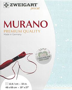 Borduurstof Murano 32counts/12.6 draadjes per cm mint met stippen 5429 van Zweigart