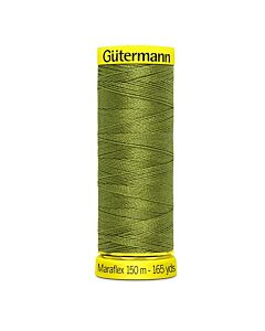 Gütermann Maraflex kleur 432 legergroen is een elastisch naaigaren