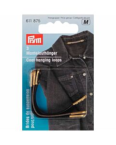 3 Mantelhanger - lusje kunstleer Prym