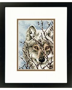 Borduurpakket wolf borduren van Dimensions  gold collection 70-65131