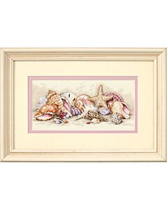 Borduurpakket schelpen borduren van Dimensions  gold collection 65035