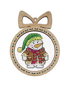 Orchidea borduurpakket sneeuwpop 6673 telpatroon incl. houten frame